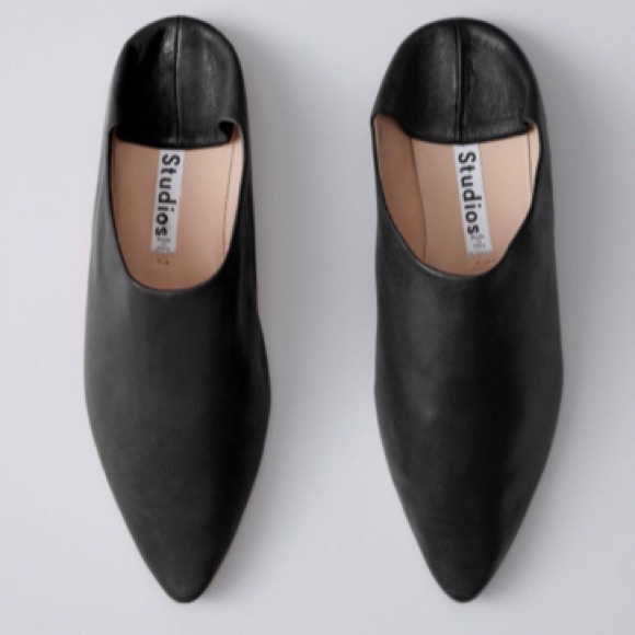 Acne Studios Shoes - ACNE Studios Babouche leather slipper mules 40